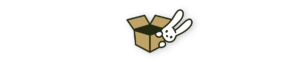 OOTB Bunny peeking from behind a box