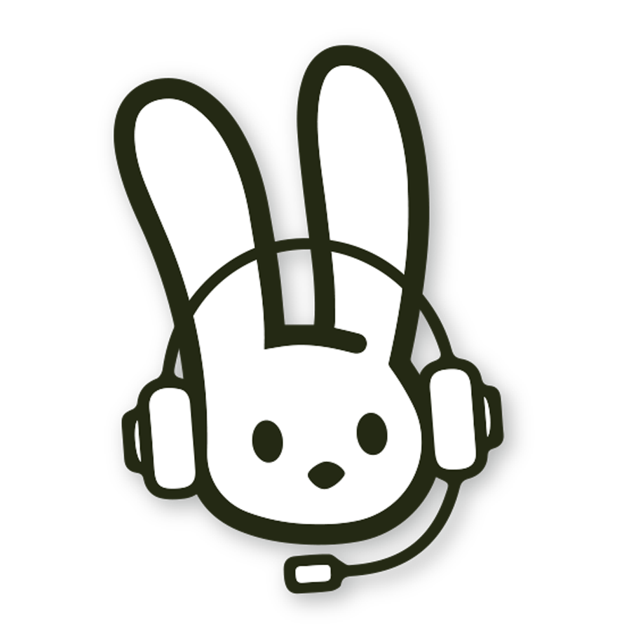 OOTB Bunny with Headphones on